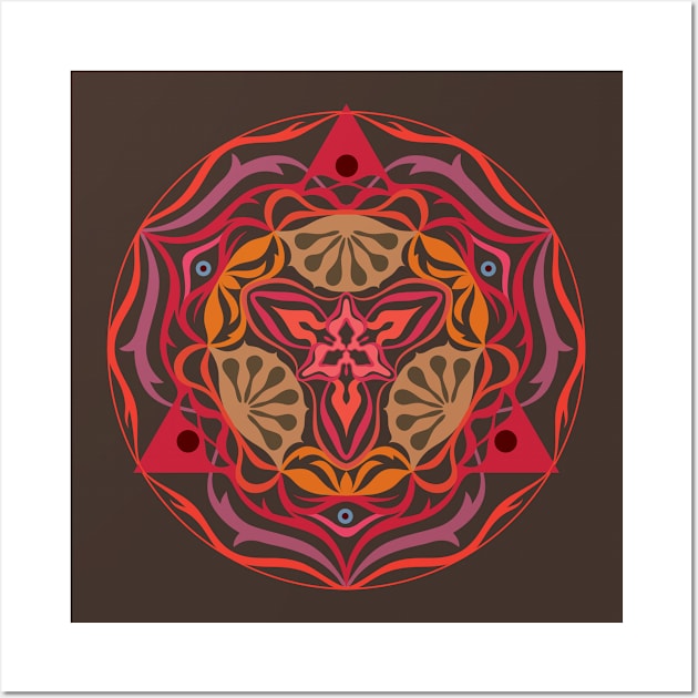 Shamanic psychedelic mandala Wall Art by inamandalart